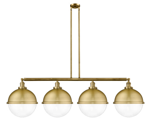 Innovations - 214-BB-HFS-122-BB - Four Light Island Pendant - Franklin Restoration - Brushed Brass