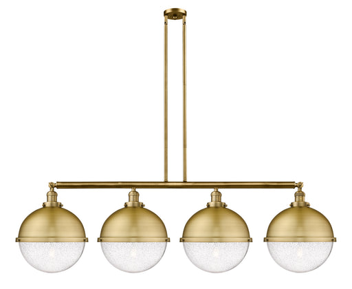 Innovations - 214-BB-HFS-124-BB - Four Light Island Pendant - Franklin Restoration - Brushed Brass