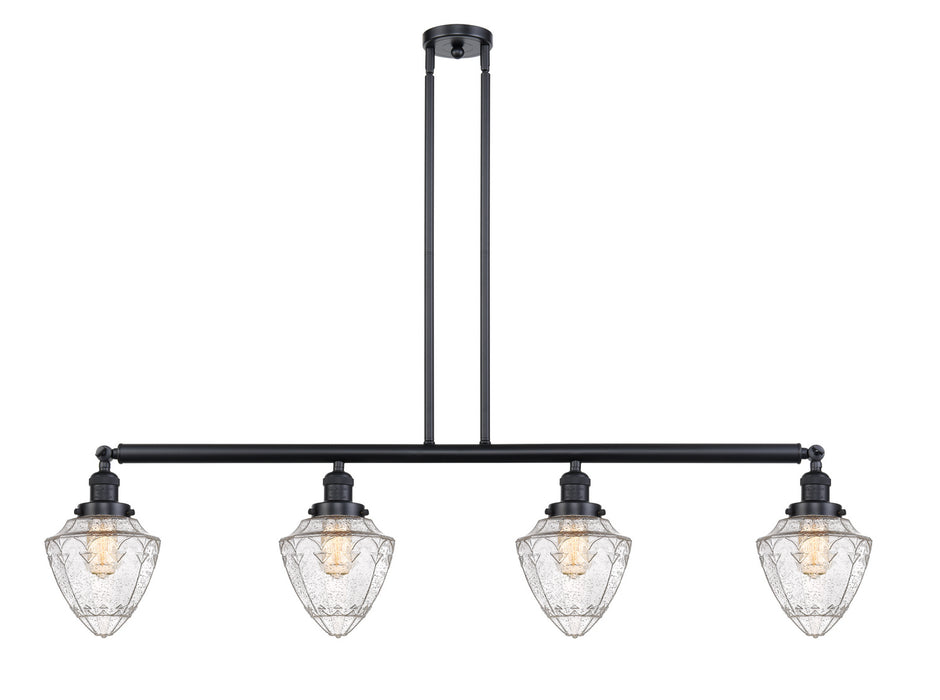 Innovations - 214-BK-G664-7 - Four Light Island Pendant - Franklin Restoration - Matte Black