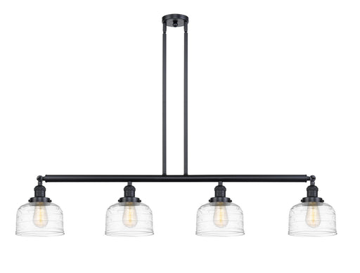 Innovations - 214-BK-G713 - Four Light Island Pendant - Franklin Restoration - Matte Black