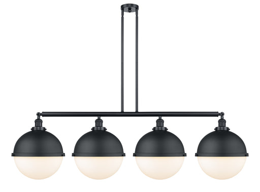 Innovations - 214-BK-HFS-121-BK - Four Light Island Pendant - Franklin Restoration - Matte Black