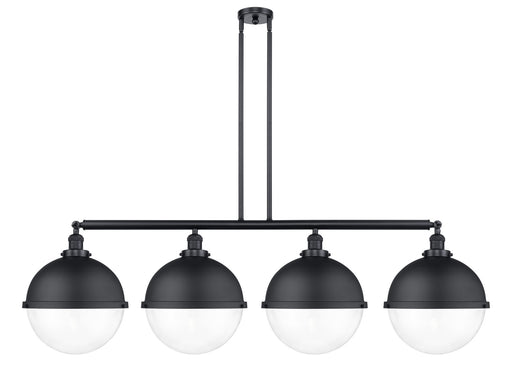 Innovations - 214-BK-HFS-122-BK - Four Light Island Pendant - Franklin Restoration - Matte Black