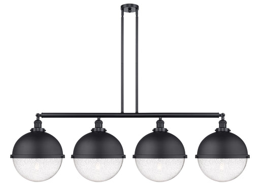 Innovations - 214-BK-HFS-124-BK - Four Light Island Pendant - Franklin Restoration - Matte Black