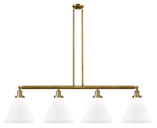 Innovations - 214-BB-G41-L - Four Light Island Pendant - Franklin Restoration - Brushed Brass