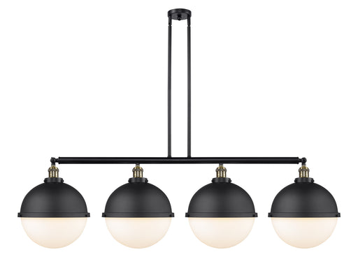 Innovations - 214-BAB-HFS-121-BK - Four Light Island Pendant - Franklin Restoration - Black Antique Brass