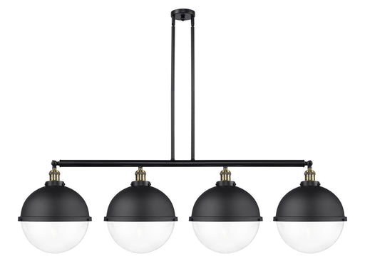 Innovations - 214-BAB-HFS-122-BK - Four Light Island Pendant - Franklin Restoration - Black Antique Brass