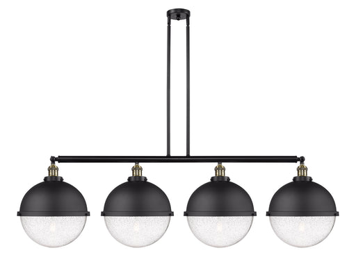 Innovations - 214-BAB-HFS-124-BK - Four Light Island Pendant - Franklin Restoration - Black Antique Brass