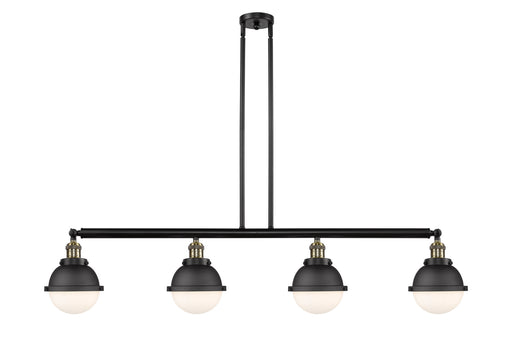 Innovations - 214-BAB-HFS-61-BK - Four Light Island Pendant - Franklin Restoration - Black Antique Brass