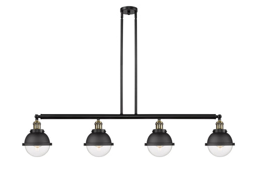 Innovations - 214-BAB-HFS-62-BK - Four Light Island Pendant - Franklin Restoration - Black Antique Brass