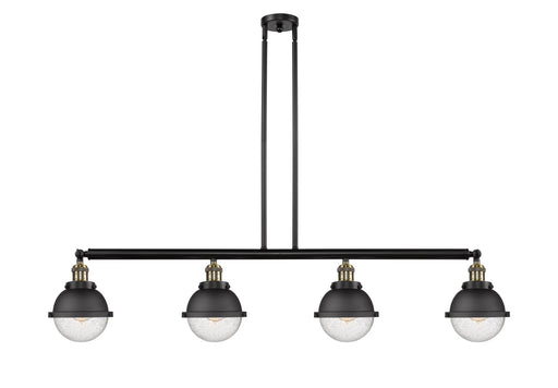 Innovations - 214-BAB-HFS-64-BK - Four Light Island Pendant - Franklin Restoration - Black Antique Brass