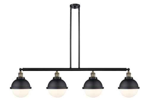 Innovations - 214-BAB-HFS-81-BK - Four Light Island Pendant - Franklin Restoration - Black Antique Brass