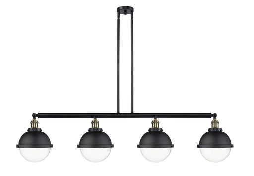 Innovations - 214-BAB-HFS-82-BK - Four Light Island Pendant - Franklin Restoration - Black Antique Brass