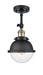 Innovations - 201F-BAB-HFS-62-BK - One Light Semi-Flush Mount - Franklin Restoration - Black Antique Brass