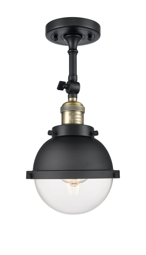 Innovations - 201F-BAB-HFS-62-BK - One Light Semi-Flush Mount - Franklin Restoration - Black Antique Brass