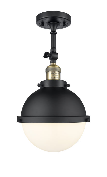 Innovations - 201F-BAB-HFS-81-BK - One Light Semi-Flush Mount - Franklin Restoration - Black Antique Brass