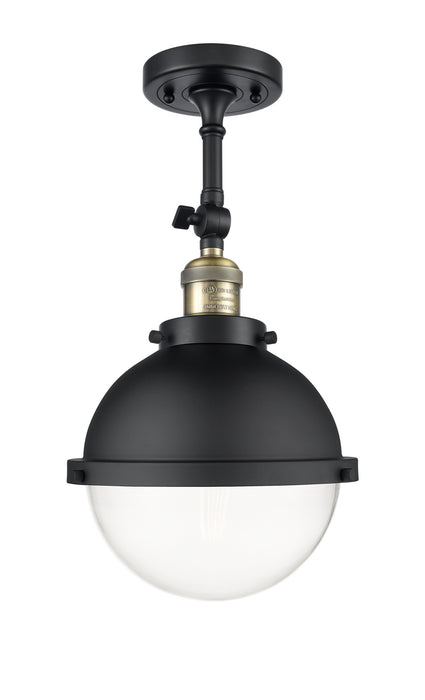 Innovations - 201F-BAB-HFS-82-BK - One Light Semi-Flush Mount - Franklin Restoration - Black Antique Brass