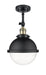 Innovations - 201F-BAB-HFS-82-BK - One Light Semi-Flush Mount - Franklin Restoration - Black Antique Brass