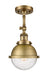 Innovations - 201F-BB-HFS-64-BB - One Light Semi-Flush Mount - Franklin Restoration - Brushed Brass