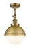 Innovations - 201F-BB-HFS-81-BB - One Light Semi-Flush Mount - Franklin Restoration - Brushed Brass