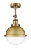 Innovations - 201F-BB-HFS-82-BB - One Light Semi-Flush Mount - Franklin Restoration - Brushed Brass