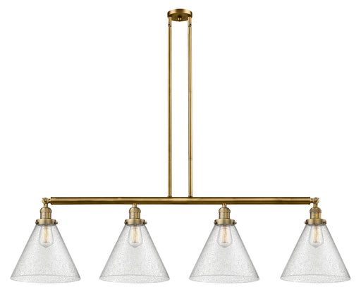 Innovations - 214-BB-G44-L - Four Light Island Pendant - Franklin Restoration - Brushed Brass