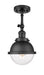 Innovations - 201F-BK-HFS-62-BK-LED - LED Semi-Flush Mount - Franklin Restoration - Matte Black