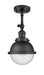 Innovations - 201F-BK-HFS-64-BK - One Light Semi-Flush Mount - Franklin Restoration - Matte Black