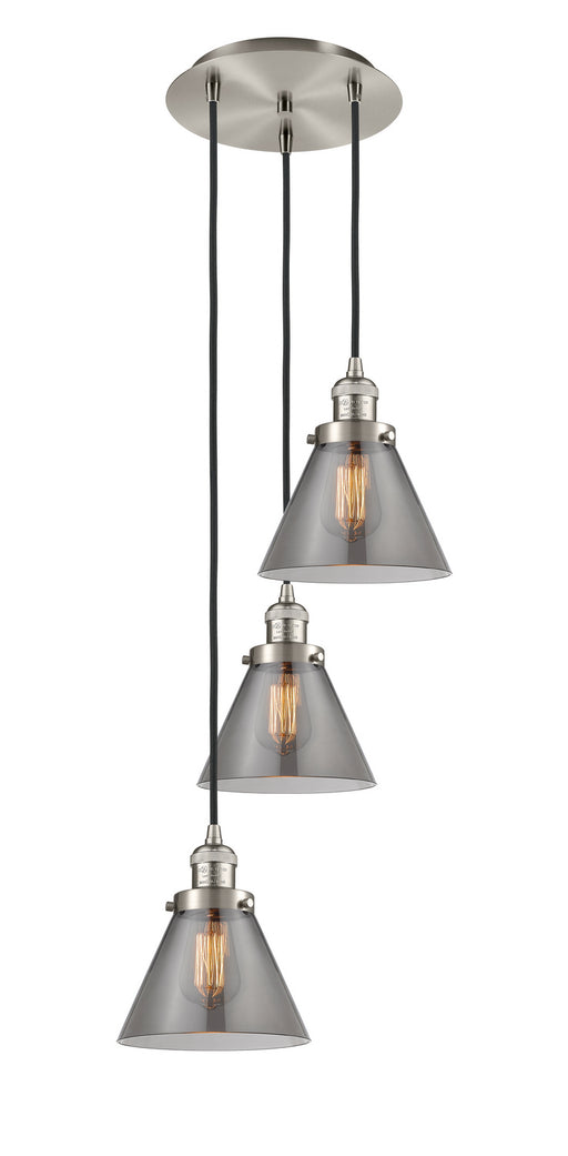 Innovations - 113F-3P-SN-G43 - Three Light Pendant - Franklin Restoration - Brushed Satin Nickel