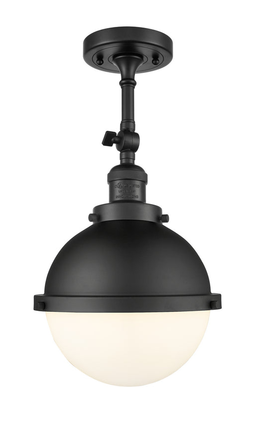 Innovations - 201F-BK-HFS-81-BK-LED - LED Semi-Flush Mount - Franklin Restoration - Matte Black