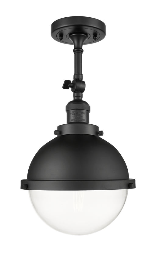 Innovations - 201F-BK-HFS-82-BK - One Light Semi-Flush Mount - Franklin Restoration - Matte Black