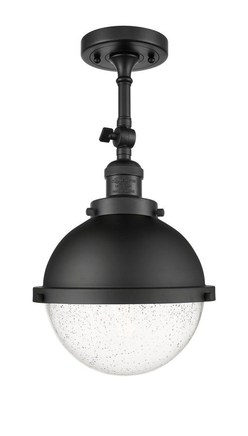 Innovations - 201F-BK-HFS-84-BK - One Light Semi-Flush Mount - Franklin Restoration - Matte Black