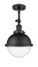 Innovations - 201F-BK-HFS-84-BK-LED - LED Semi-Flush Mount - Franklin Restoration - Matte Black