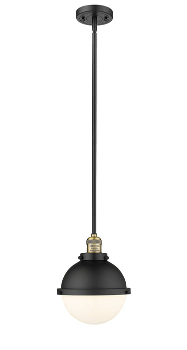 Innovations - 201S-BAB-HFS-81-BK - One Light Mini Pendant - Franklin Restoration - Black Antique Brass