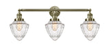 Innovations - 205-AB-G664-7 - Three Light Bath Vanity - Franklin Restoration - Antique Brass
