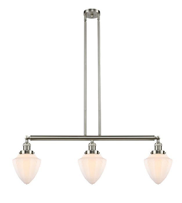 Innovations - 213-SN-G661-7-LED - LED Island Pendant - Franklin Restoration - Brushed Satin Nickel