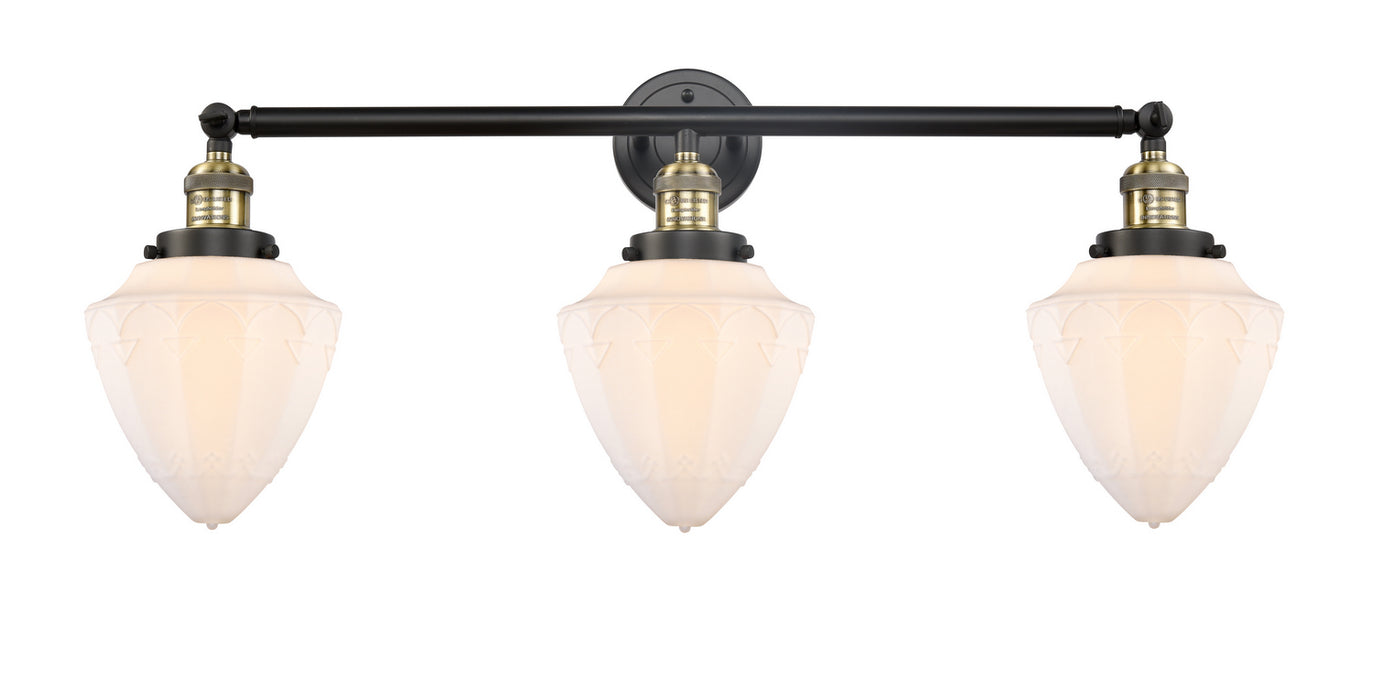 Innovations - 205-BAB-G661-7 - Three Light Bath Vanity - Franklin Restoration - Black Antique Brass