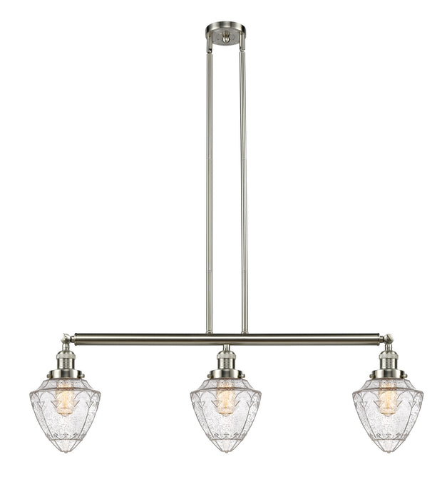 Innovations - 213-SN-G664-7 - Three Light Island Pendant - Franklin Restoration - Brushed Satin Nickel