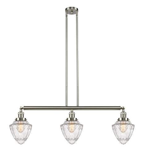 Franklin Restoration LED Island Pendant Brushed Satin Nickel