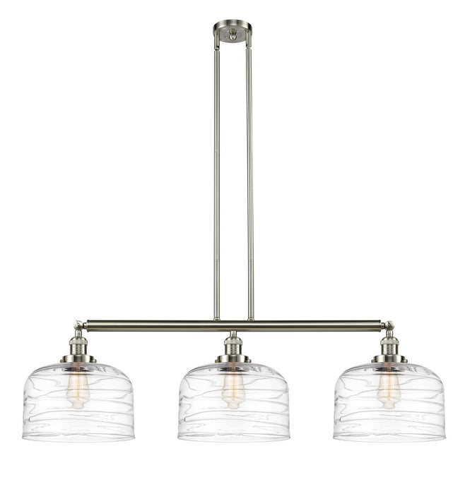 Innovations - 213-SN-G713-L - Three Light Island Pendant - Franklin Restoration - Brushed Satin Nickel