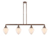 Innovations - 214-AC-G661-7 - Four Light Island Pendant - Franklin Restoration - Antique Copper