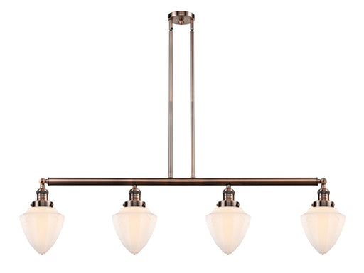 Innovations - 214-AC-G661-7 - Four Light Island Pendant - Franklin Restoration - Antique Copper