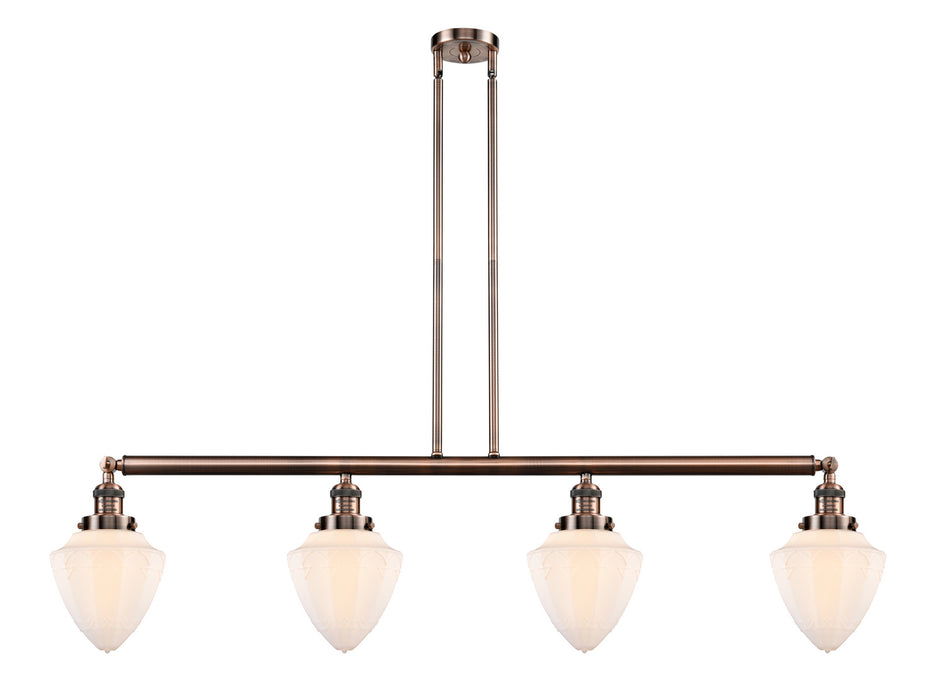 Innovations - 214-AC-G661-7 - Four Light Island Pendant - Franklin Restoration - Antique Copper