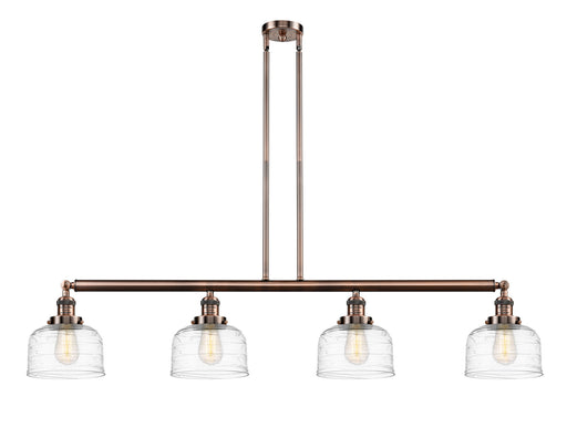 Innovations - 214-AC-G713 - Four Light Island Pendant - Franklin Restoration - Antique Copper