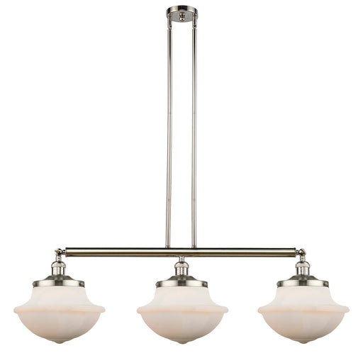 Franklin Restoration Three Light Island Pendant Polished Nickel