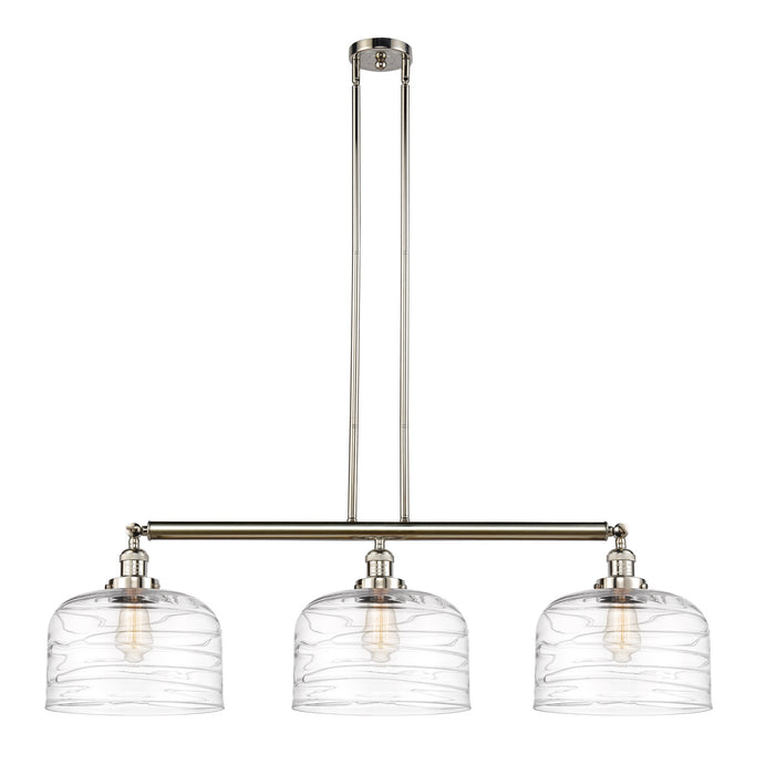 Innovations - 213-PN-G713-L - Three Light Island Pendant - Franklin Restoration - Polished Nickel