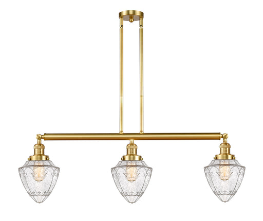 Innovations - 213-SG-G664-7 - Three Light Island Pendant - Franklin Restoration - Satin Gold