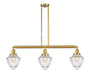 Innovations - 213-SG-G664-7 - Three Light Island Pendant - Franklin Restoration - Satin Gold
