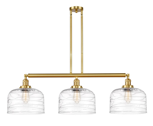 Franklin Restoration Three Light Island Pendant Satin Gold