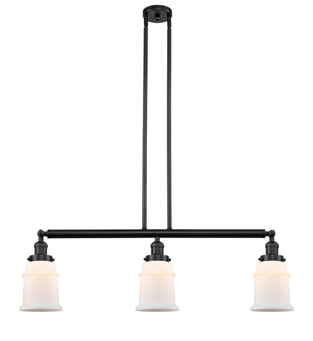 Innovations - 213-BK-G181 - Three Light Island Pendant - Franklin Restoration - Matte Black