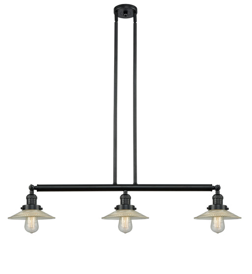 Innovations - 213-BK-G2 - Three Light Island Pendant - Franklin Restoration - Matte Black